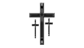 DNSEMP-C-517-BK-SH-WT Empire Corner Black 3 Crosses White